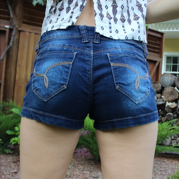 Dark Wash Jean Shorts - Picture 3 of 3